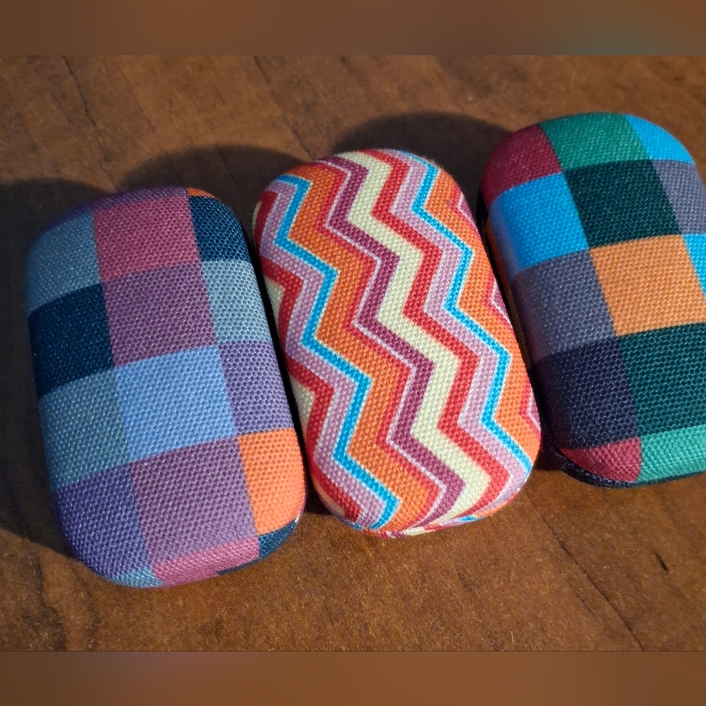 Kikkerland Plaid & Striped Travel Cases- 3 Available, Priced Individually - Picture 2 of 5